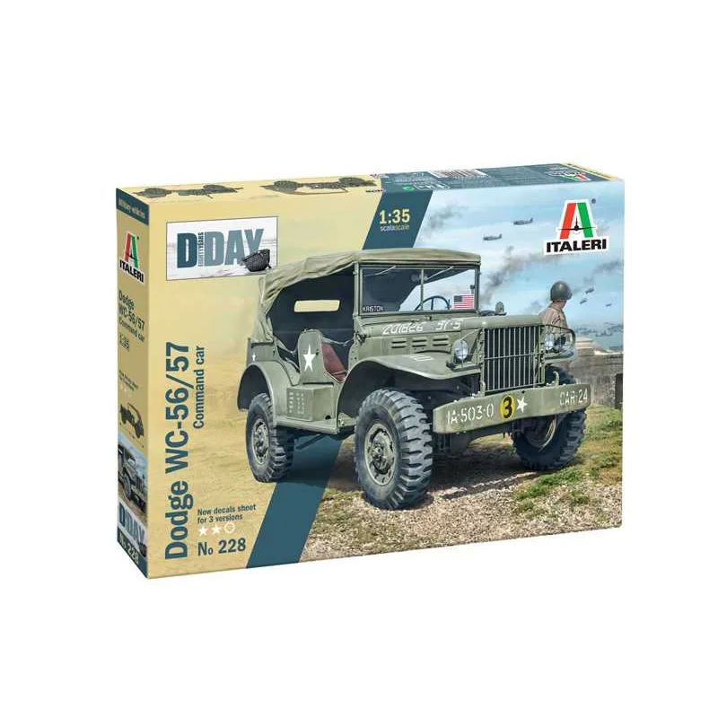 Italeri Model Kit military 0228 - Dodge WC56 Command Car (1:35)