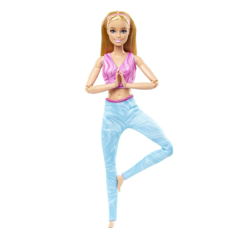 Mattel Barbie v pohybe - BLONDÍNKA V MODRÝCH LEGÍNACH