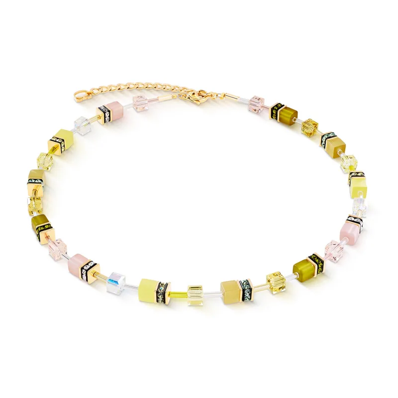 Dámsky náhrdelník Coeur de Lion GeoCUBE® Iconic Olive Blossom 2838/10-0901
