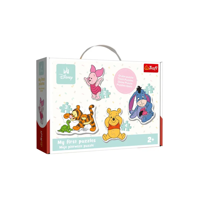 Trefl Baby puzzle Macko Pú a priatelia 14 dielikov v krabici 27x19cm 24m+
