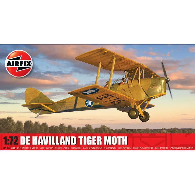 Airfix Classic Kit lietadlo A02106A - de Havilland Tiger Moth (1:72)