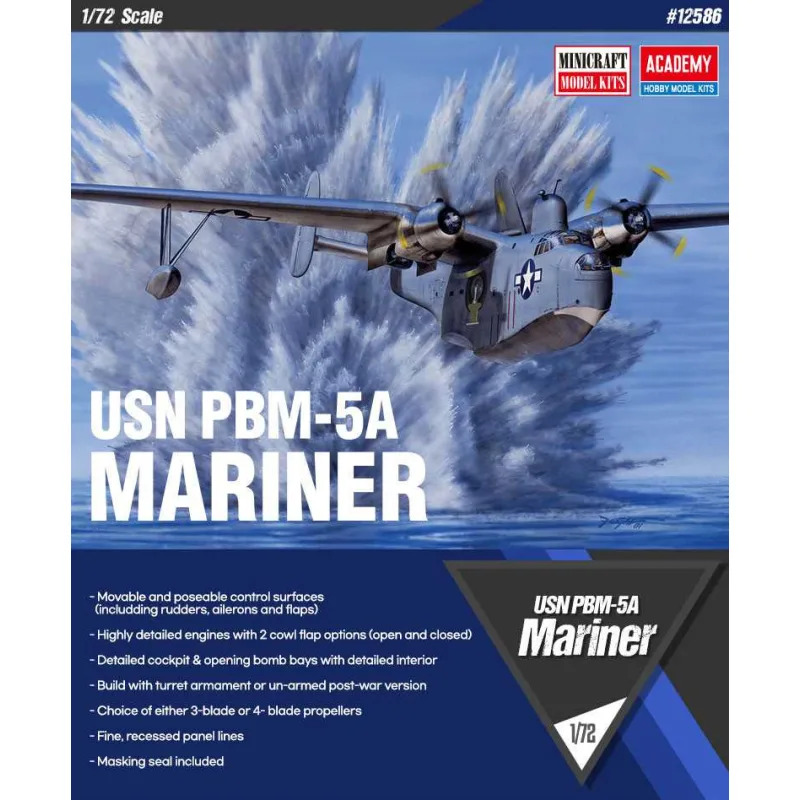 Academy Model Kit lietadlo 12586 - USN PBM-5A MARINER (1:72)