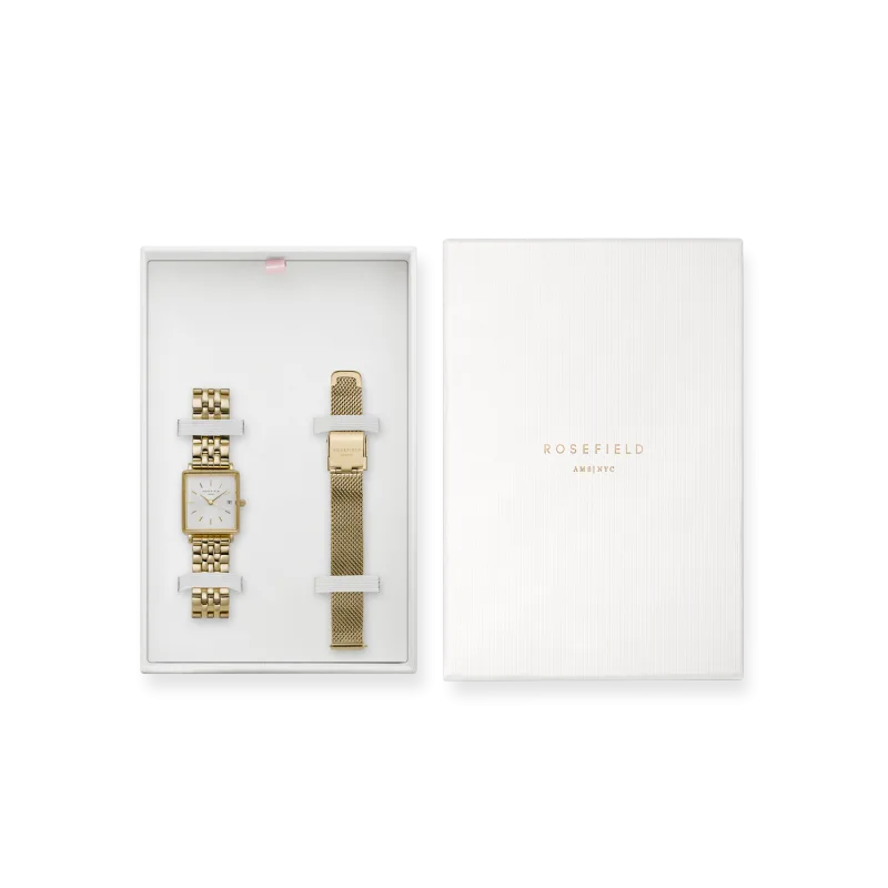 Rosefield The Boxy XS + Mesh Gold Strap BMWMG-X240