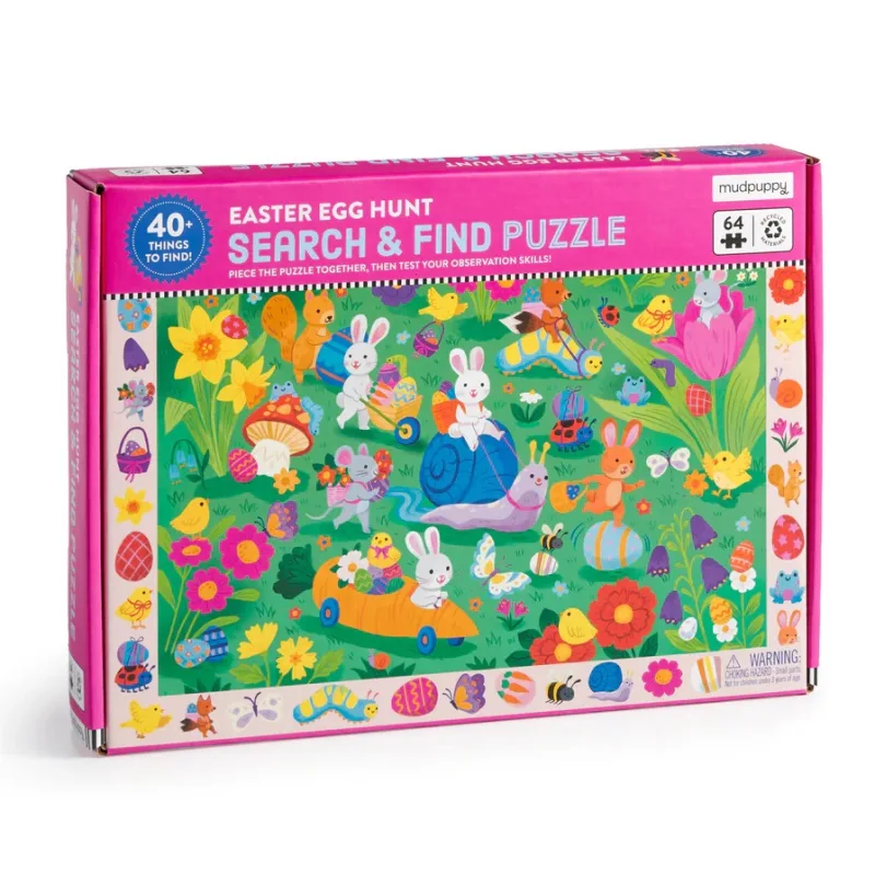 Mudpuppy Mudpuppy Puzzle Hľadaj a nájdi Veľkonočná honba za vajíčkami 64 dielikov