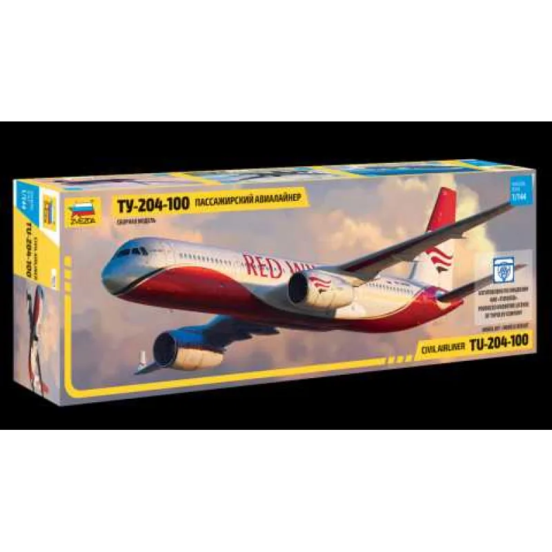 Zvezda Model Kit lietadlo 7023 - Tupolev TU - 204-100 (1:144)