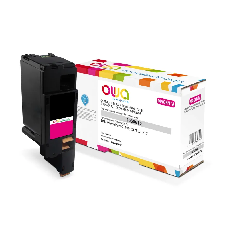 OWA Armor toner kompatibilní s Epson C13S050612, 1400st, červená/magenta K15633OW