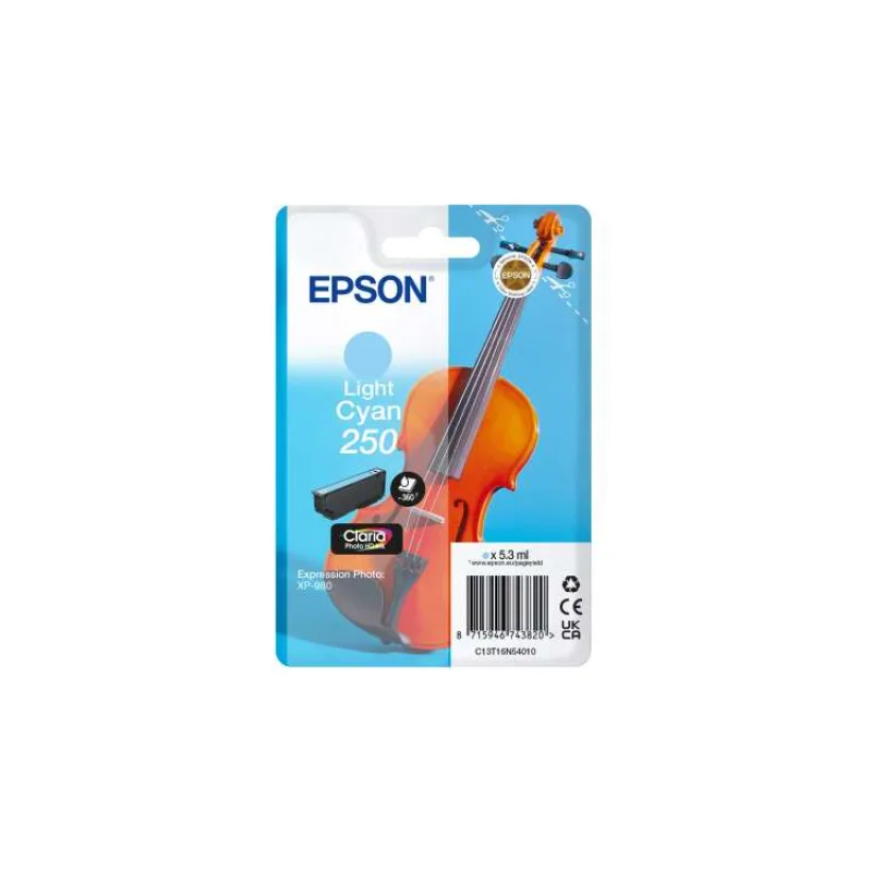 Epson Singlepack Light Cyan 250 ink (C13T16N54010)