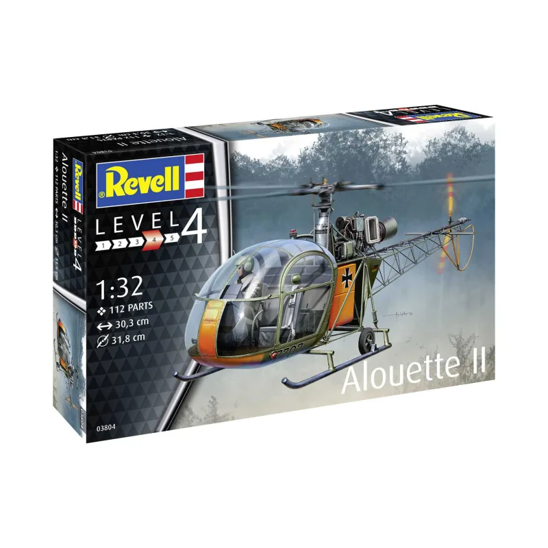 Revell Plastic ModelKit vrtuľník 03804 - Alouette II (1:32)