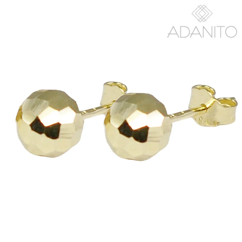 Zlaté náušnice pecky ADANITO BRN1269G, 7 mm, 1.10 g