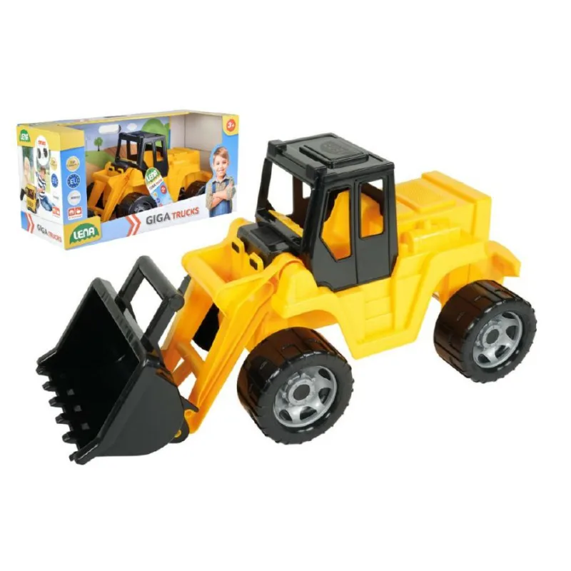 Lena Nakladač žltočierny Giga Trucks plast 62cm v krabici 70x35x29cm