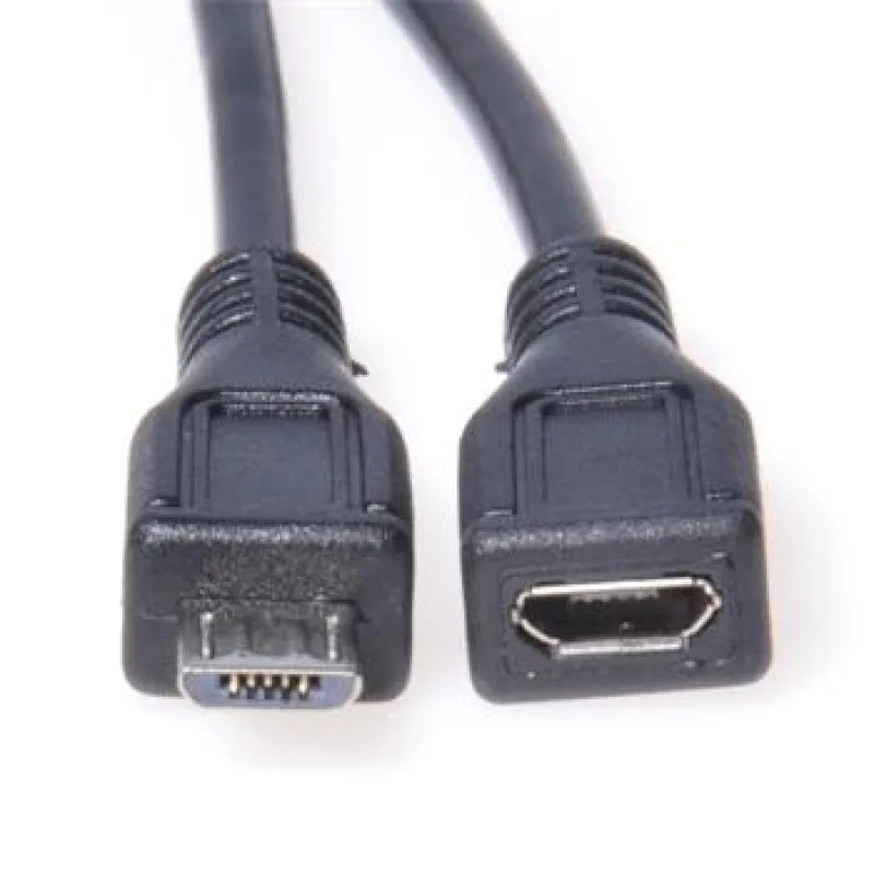 PremiumCord Kabel prodlužovací micro USB 2.0 M-F, černý 2m ku2me2f