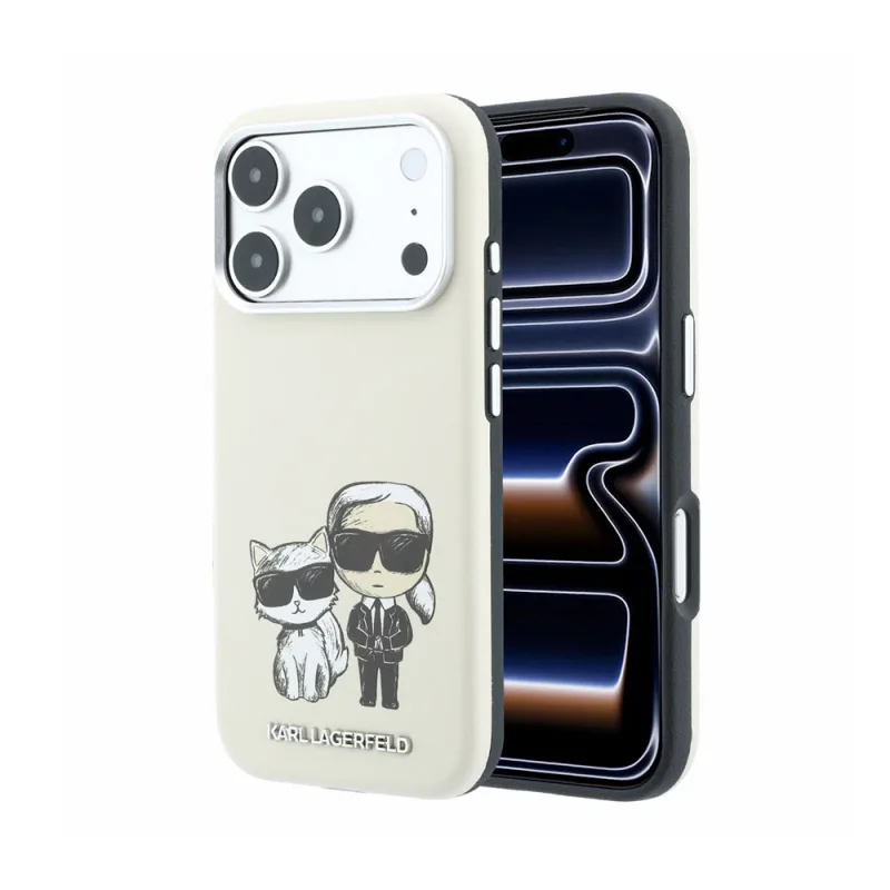 Karl Lagerfeld PU Semi Wrap Smooth Sketch Bodies Magsafe kryt iPhone 18…