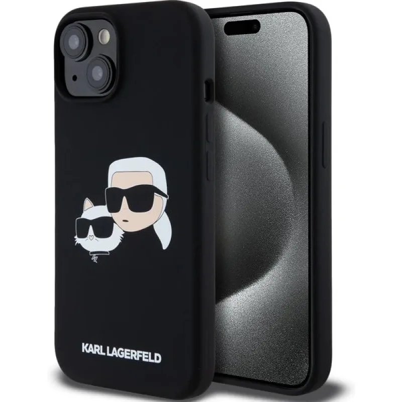 Karl Lagerfeld Liquid Silicone Double Heads MagSafe kryt iPhone 15 Pro…