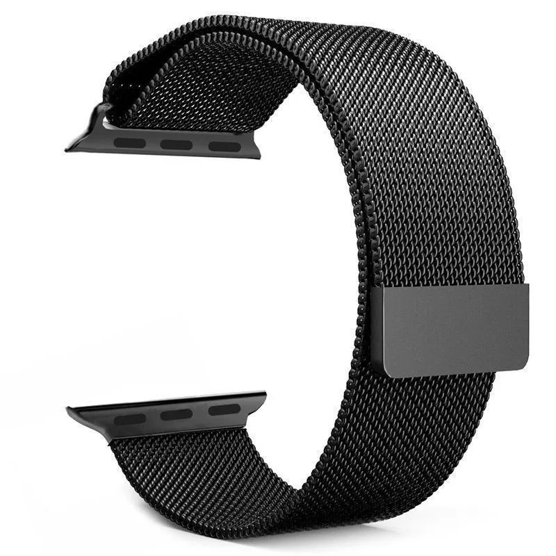 Milánský tah 42mm/44mm černý pro Apple Watch ESES 1530000002