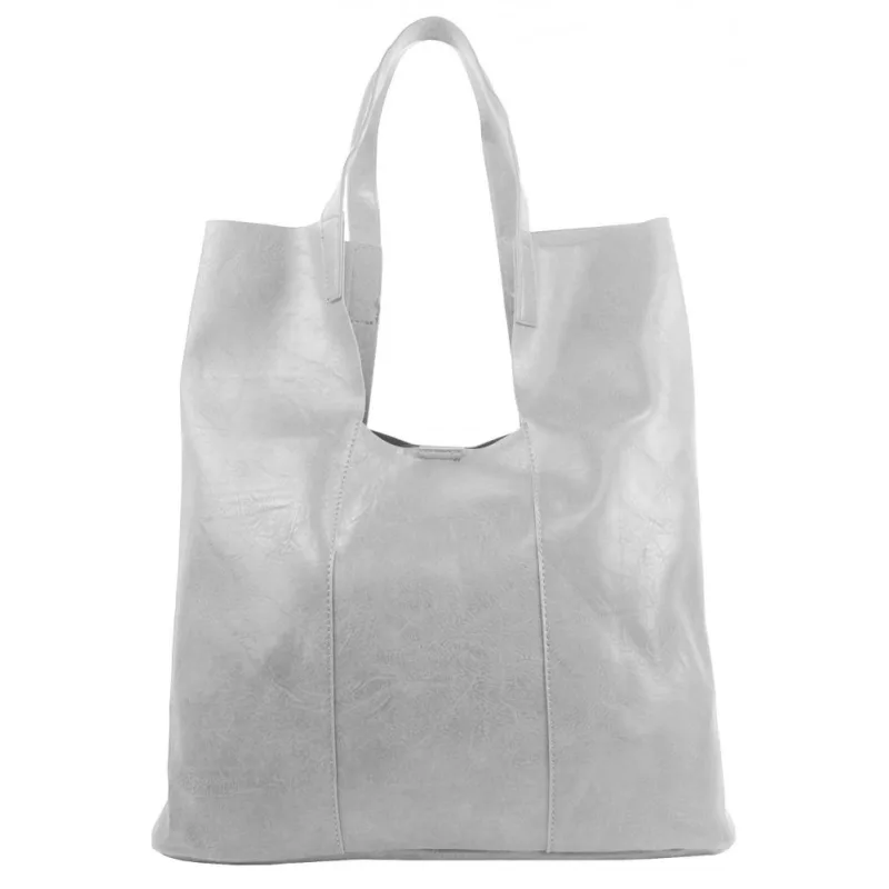 INT. COMPANY Veľká svetlo šedá shopper dámska kabelka s crossbody vo vnútri
