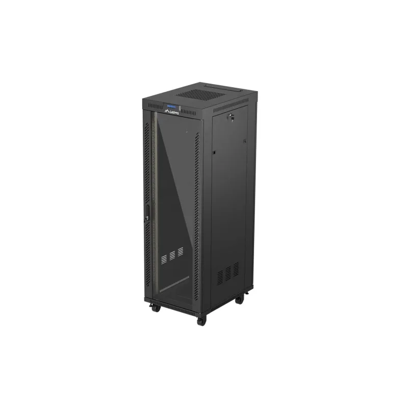 LANBERG 19" VOLNĚ STOJÍCÍ RACKOVÁ SKŘÍŇ 37U/600X800 (FLAT PACK) S PROSKLENÝMI DVEŘMI LCD ČERNÁ FF01-6837-12BL