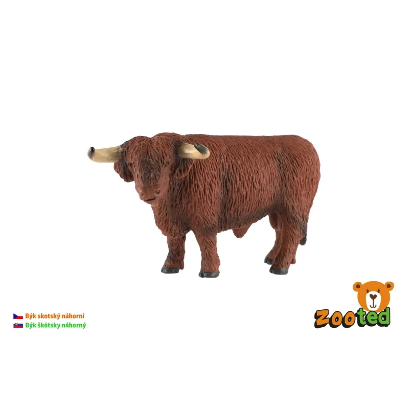 ZOOted Býk škótsky náhorný dobytok zooted plast 15cm