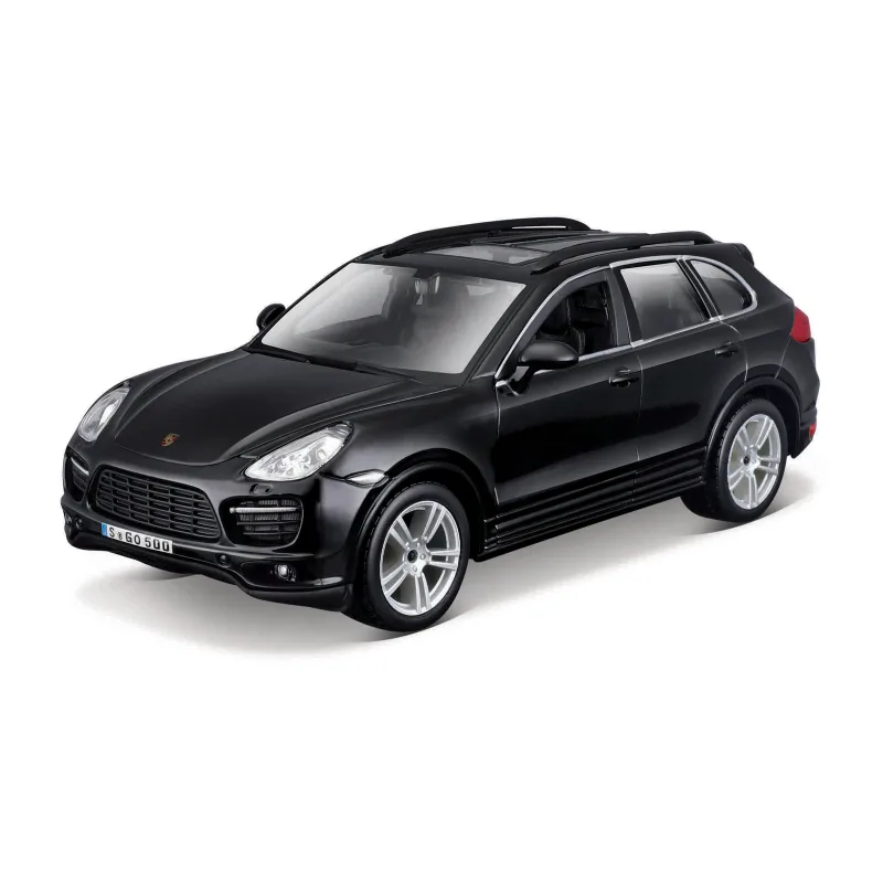 Bburago - Autá HOBBY, Porsche Cayenne Turbo, čierna, 1:24