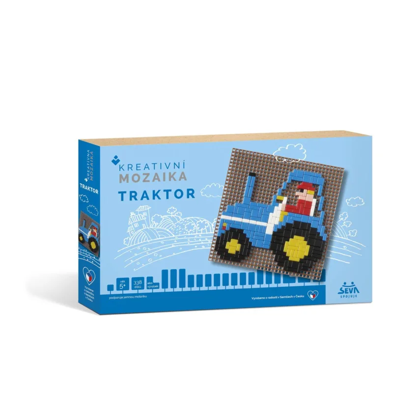 SEVA Kreatívna mozaika Traktor 338 dielikov v krabici 24x16x3cm