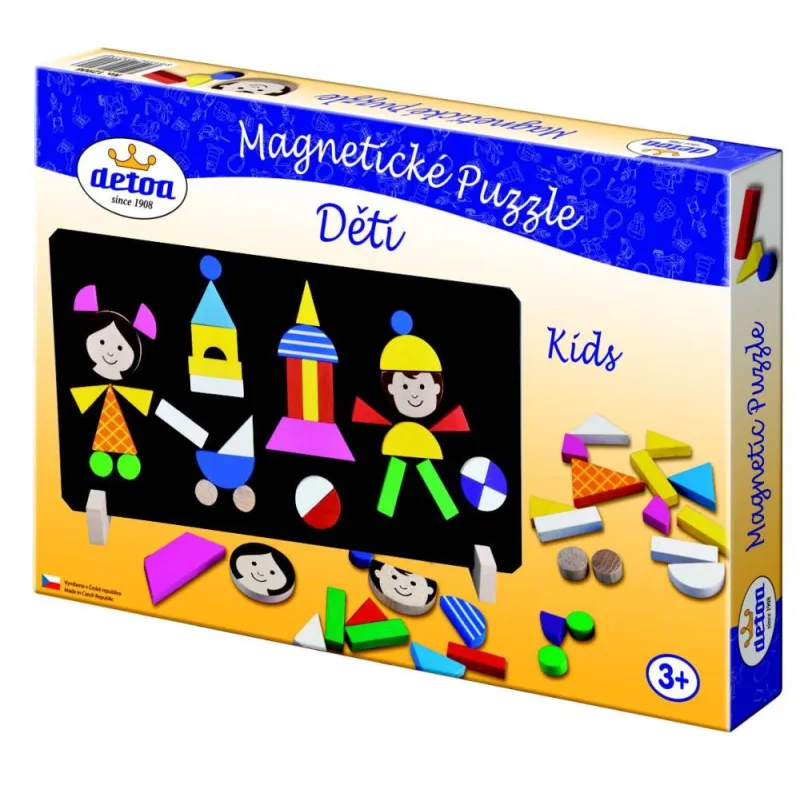 Detoa Detské magnetické drevené puzzle Detoa