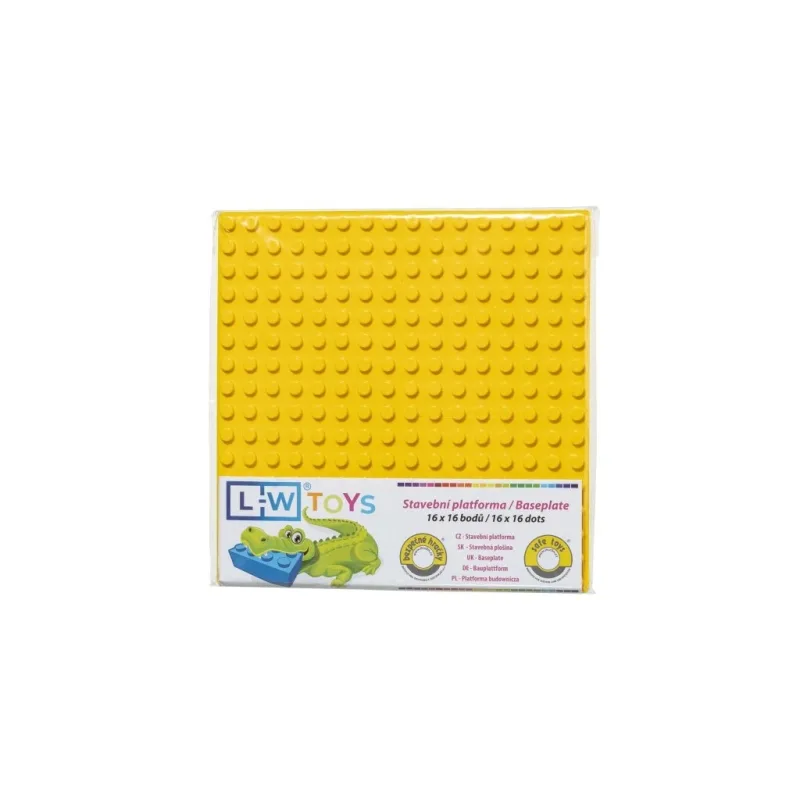L-W Toys Podložka na stavanie JUNIOR 16x16 bodov žltá