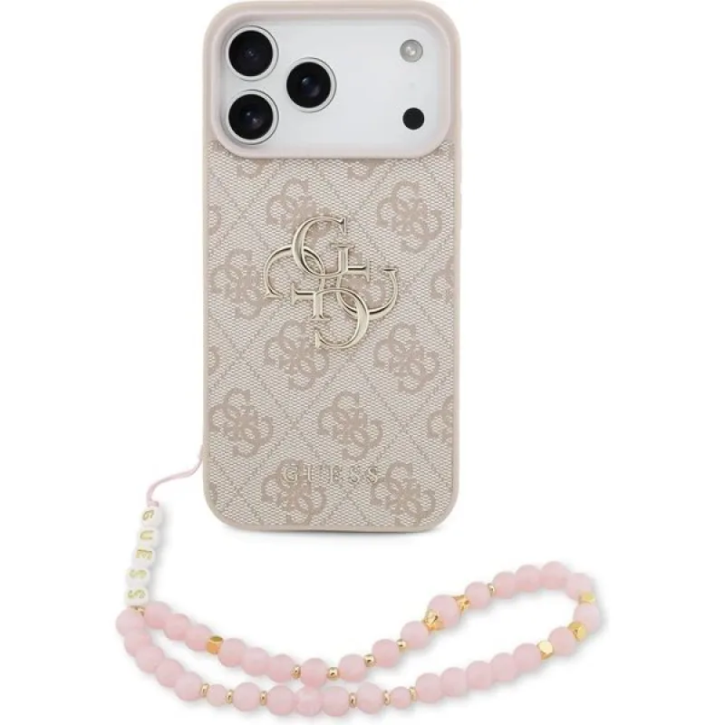 Guess PU 4G Metal Logo Strap kryt iPhone 17 Pro ružový 57983126980