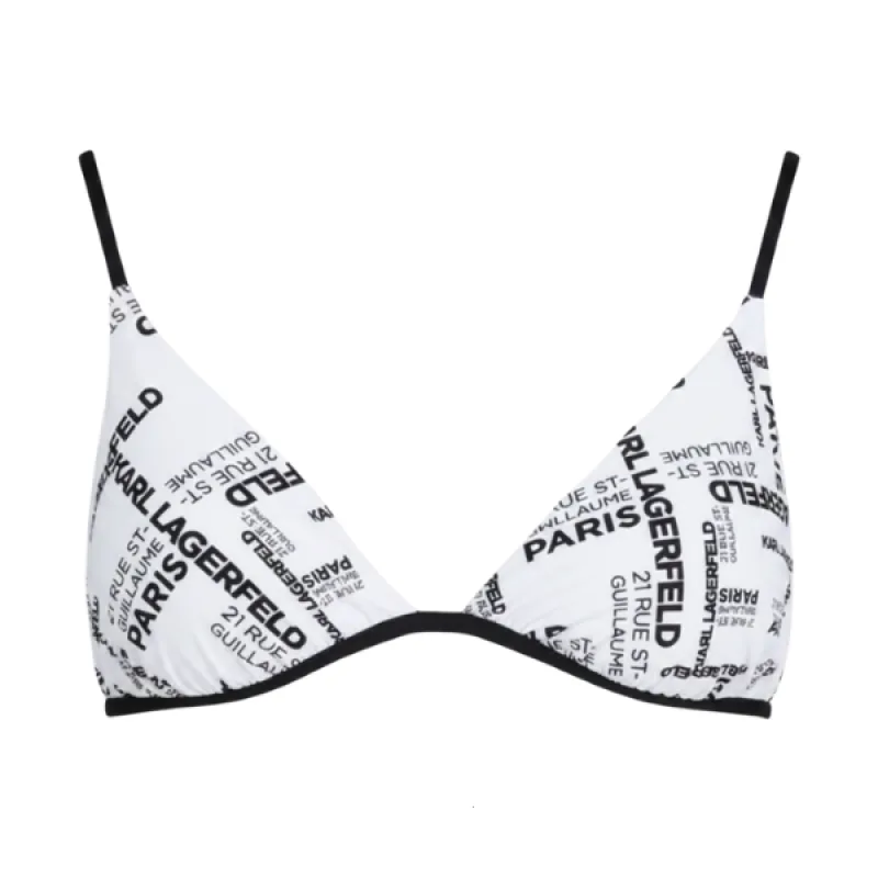 Dámske Plavky KARL LAGERFELD BEACHWEAR vrchný diel - biela Farba: Biela, Veľkosť: M