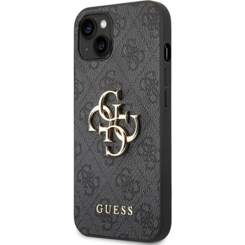 Guess PU 4G Metal Logo kryt iPhone 14 hnedý 57983111120