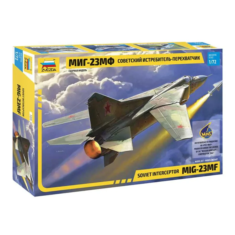 Zvezda Model kit lietadlo 7225 - MIG-23 MF Soviet Interceptor (1:72)
