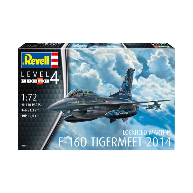 Revell ModelSet lietadlo 63844 - Lockheed Martin F-16D Tigermeet 2014 (1:72)