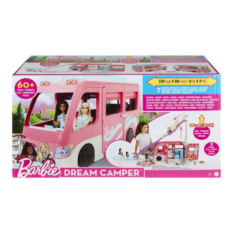 Barbie karavan snov s obriou šmykľavkou