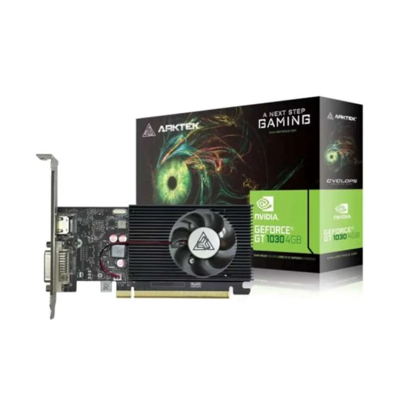 ARKTEK VGA NVIDIA GeForce GT 1030 4GB, GT 1030, 4GB DDR4, 1xHDMI, 1xDVI (AKN1030D4S4GL1)
