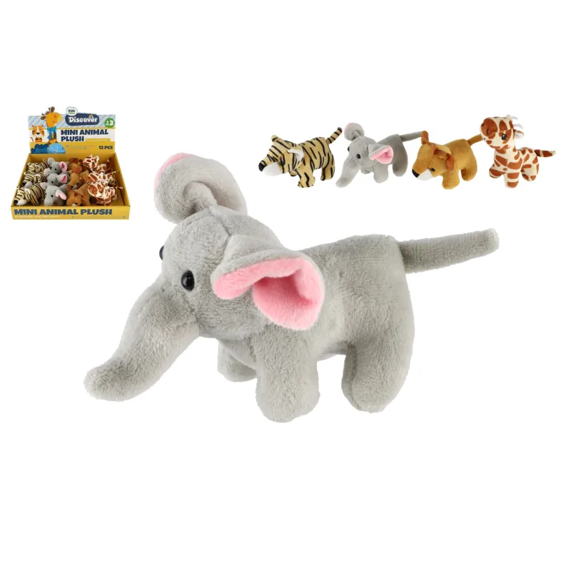 Teddies Zvieratko safari/ZOO plyš 10-15cm 4 druhy