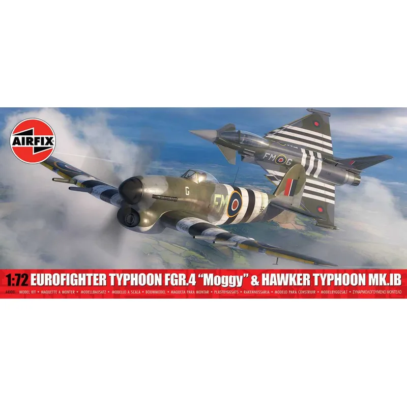Airfix Classic Kit lietadlá A40001 - Eurofighter Typhoon FGR.4 (FMOG) + Hawker Typhoon Mk.Ib (Twin Pack) (1:72)