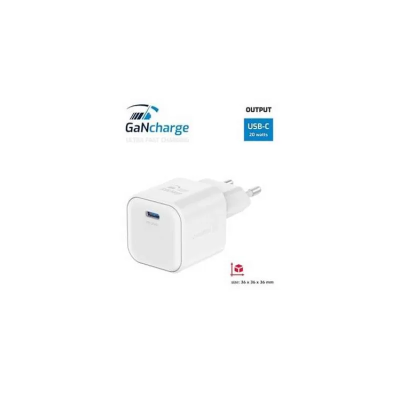 SWISSTEN SÍŤOVÝ ADAPTÉR GaN 1x USB-C 20W POWER DELIVERY BÍLÝ (22070100)