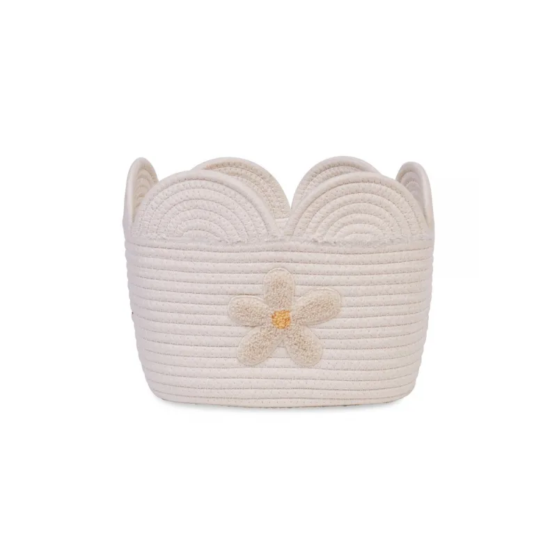 Childhome Kôš na hračky Kvetina Off White 30x20x15 cm