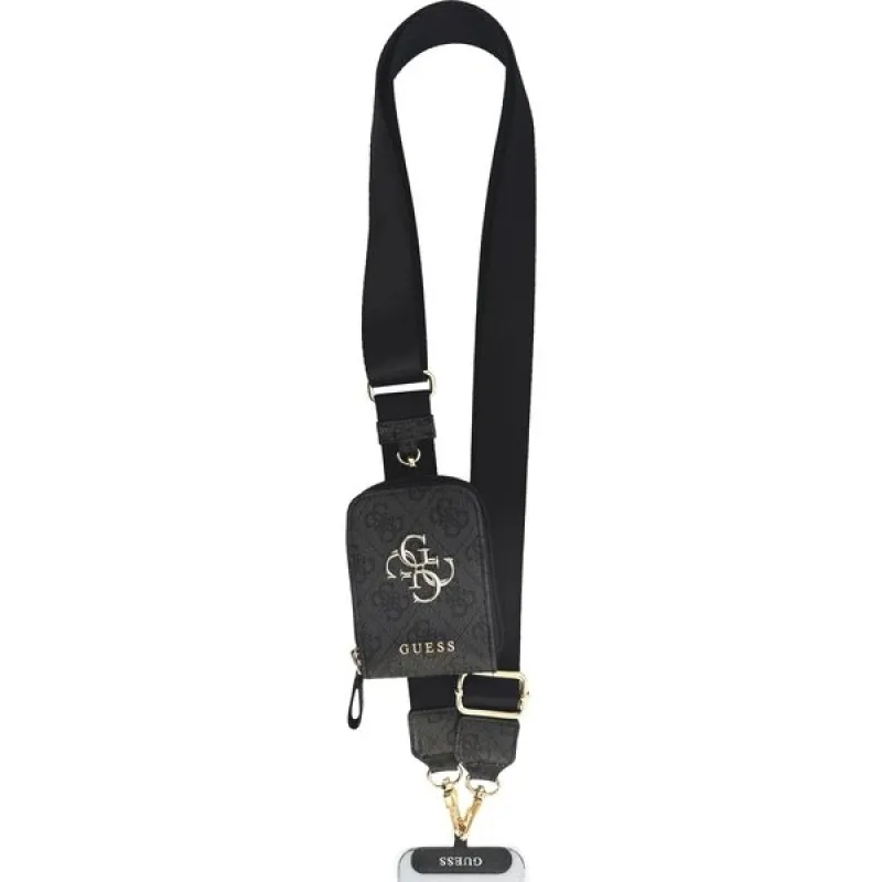 Guess Crossbody Popruh PU 4G Metal Logo + Peněženka Black