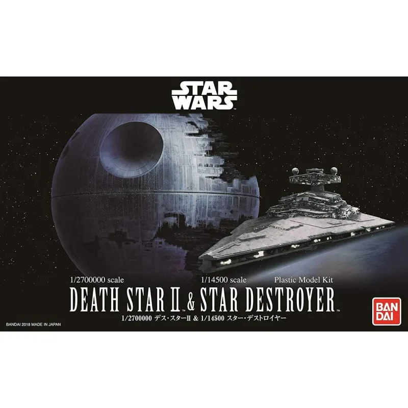 Revell Plastic ModelKit BANDAI Star Wars 01207 - Hviezda smrti II + Imperiálny hviezdny destruktor