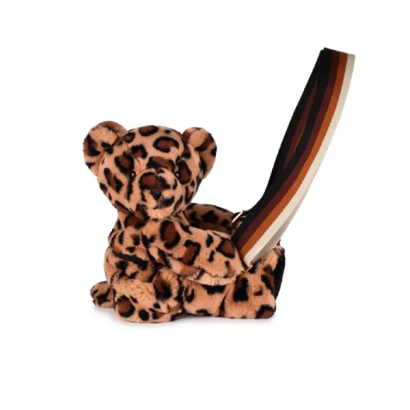 Doudou et Compagnie Paris Doudou Plyšová taška cez rameno Leopard 30 cm