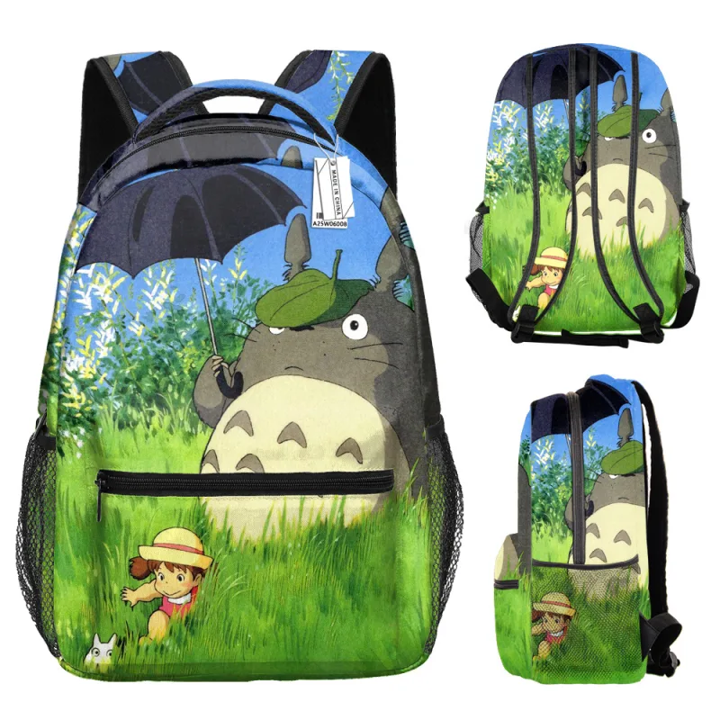Made in China Detský / študentský batoh s potlačou celého obvodu motív Totoro