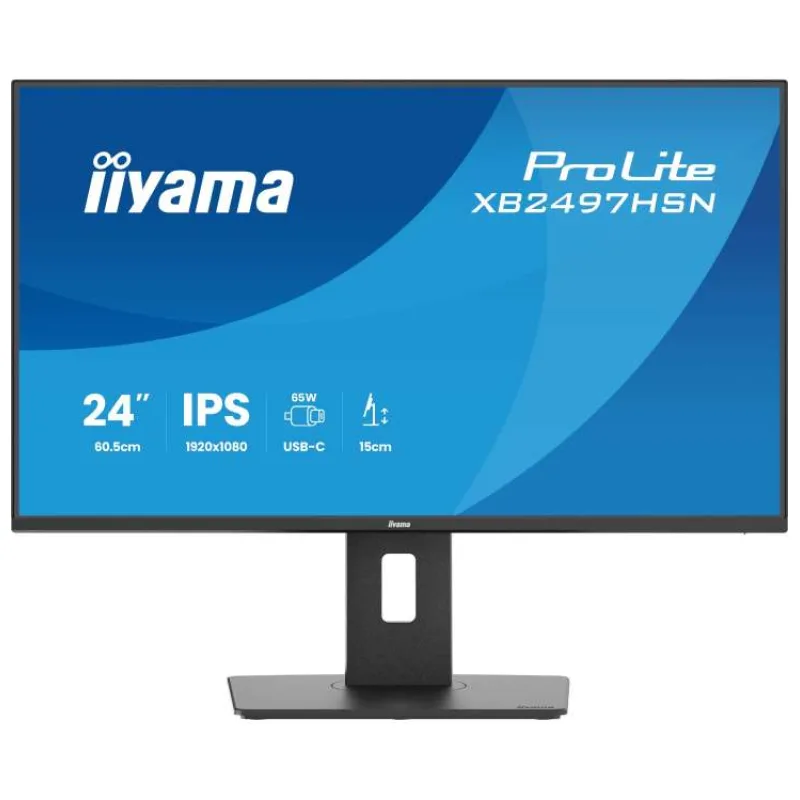 24" iiyama XB2497HSN-B1: IPS, FHD, USB-C, RJ45, HAS (XB2497HSN-B1)