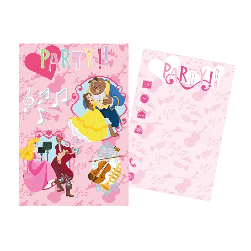 Rappa Sada párty 5 pozvánok + 5 obálok Disney Princezné