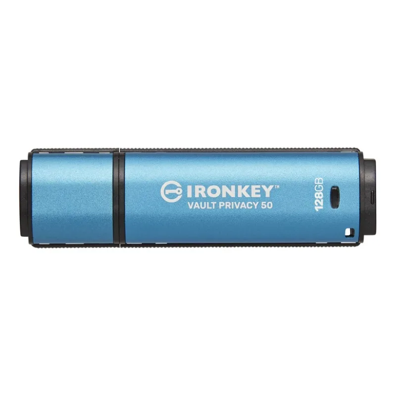 Kingston IronKey Vault Privacy 50/128GB/USB 3.2/USB-A/Modrá IKVP50/128GB