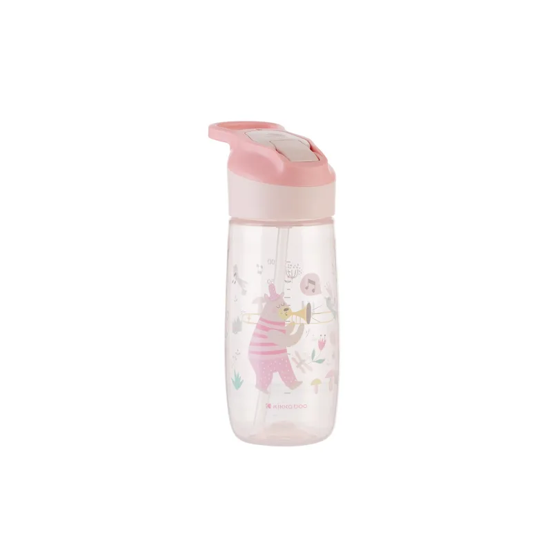 KikkaBoo Hrnček so silikónovým náustkom 450ml 12m+ Music Fest Pink