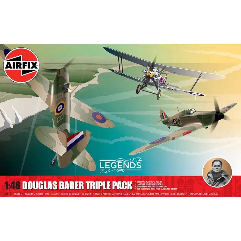 Airfix Classic Kit lietadlá A40101 - Legends - Douglas Bader (Triple Pack) (1:48)