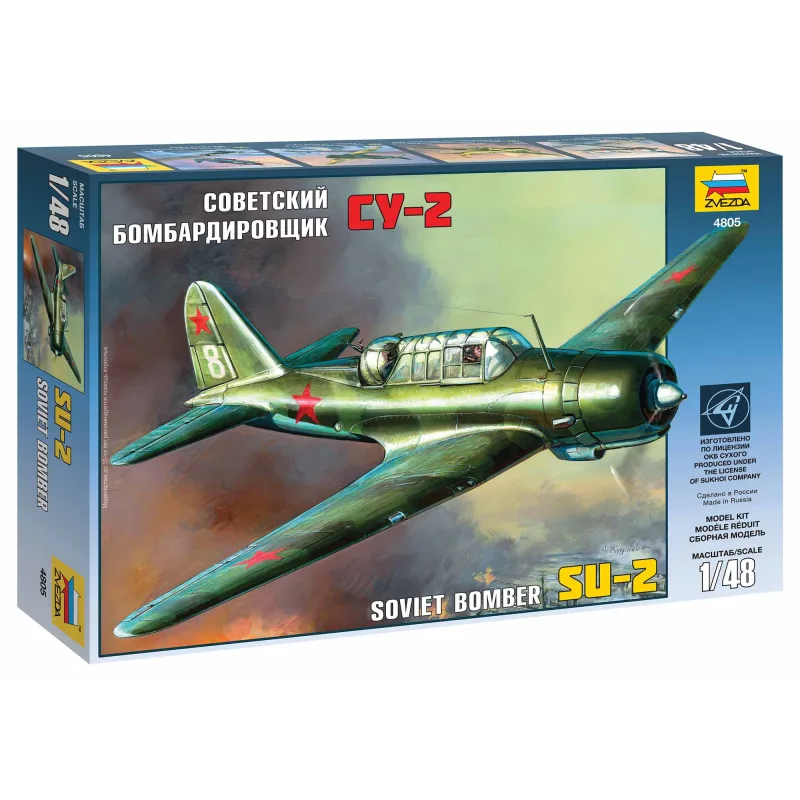 Zvezda Model Kit lietadlo 4805 - SU-2 Soviet Light Bomber (1:48)
