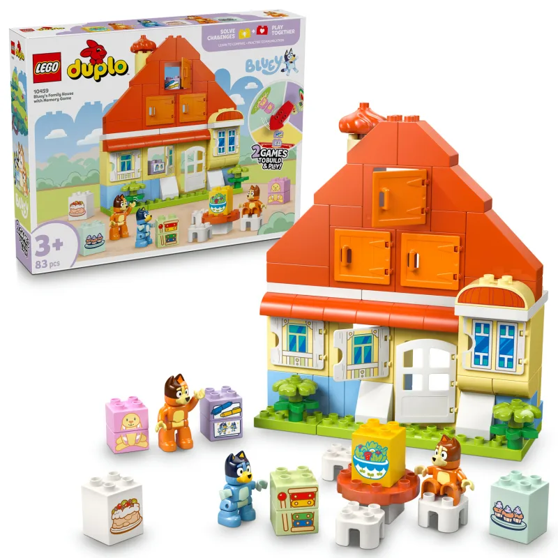 LEGO DUPLO® 10459 Dom Bluey a pamäťová hra