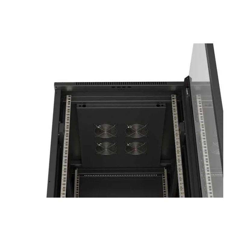 LANBERG 19" VOĽNE STOJÚCA RACKOVÁ SKRIŇA 42U/600X800 (FLAT PACK) S PRESKLENÝMI DVERAMI ČIERNA (FF01-6842-12B)