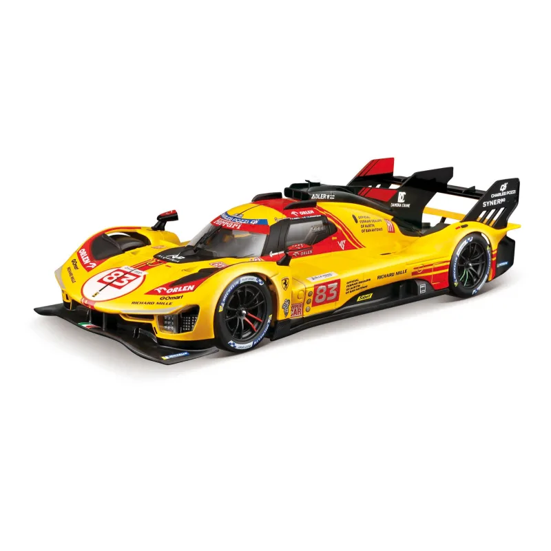 Bburago - RACING, Ferrari 499P - 24h Le Mans Livery 2024, žltá, 1:24