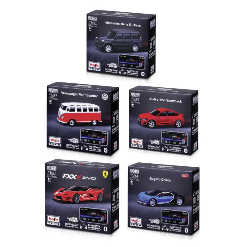 Maisto RC - 1:41 DIE-CAST METAL so svetlami, XTR, Bluetooth 5.0, USB, assort